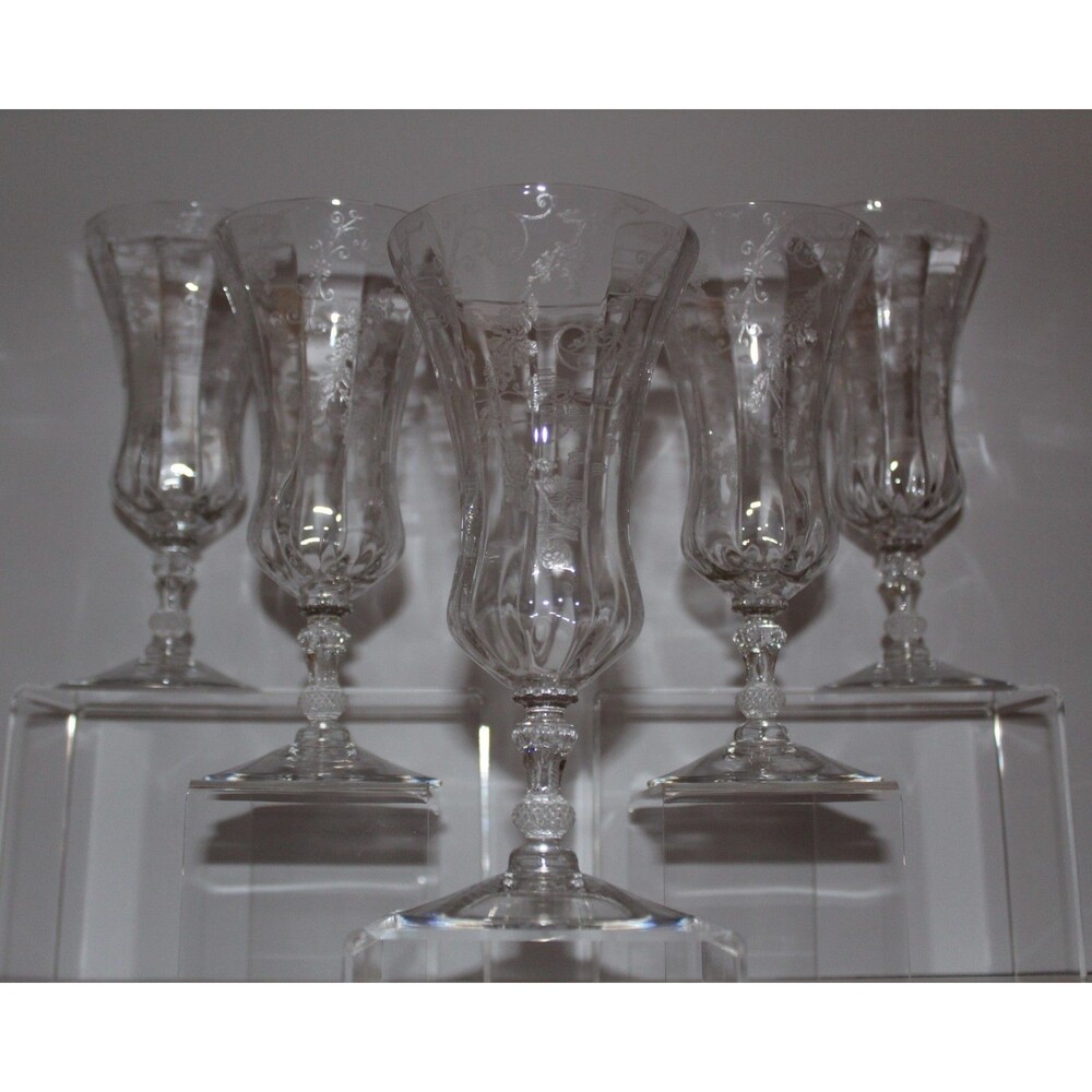 (5) Cambridge Glass "Elaine" 7 1/2" Stems